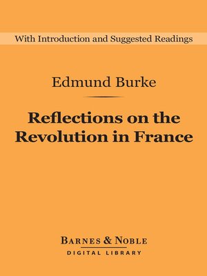 cover image of Reflections on the Revolution in France (Barnes & Noble Digital Library)